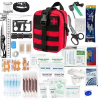 Kit de survie en plein air, trousse de premiers soins tactique, outils d'urgence, outils médicaux, trousse de premiers soins légère, pochette Molle, camping, randonnée