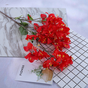 Flores artificiales <span class=keywords><strong>de</strong></span> seda para decoración <span class=keywords><strong>de</strong></span> boda, ramas artificiales <span class=keywords><strong>de</strong></span> Bougainvillea, gran oferta - Product Image 2