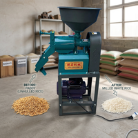 Décortiqueuse de riz commerciale motorisée à structure mécanique fiable, capacité de 100-150 kg/h pour la production de riz brun de taille moyenne