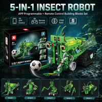 Juguete de Bloques de Construcción de Robots Transformables, Serie de Insectos, Control por Aplicación, Juego de Programación STEM, Rompecabezas Educativos