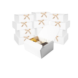<b>Empty</b> Cardboard Slim <b>Gift</b> <b>Box</b> Small Practical Party Favors <b>Gifts</b> <b>Box</b> Ribbon Flip-top Kraft Paper <b>Gift</b> <b>Box</b> with Bow - Product Image 4