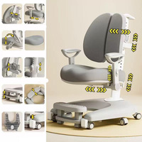 Chaise d'apprentissage anti-cyphose pour enfants avec hauteur réglable, chaise d'apprentissage intelligente ergonomique moderne pour enfants