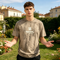 T-shirts pour hommes à manches courtes, style streetwear américain, motif floral, col rond décontracté, 100% coton, effet délavé vintage