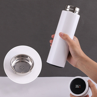 Botella de Agua Inteligente con Termómetro, Aislada al Vacío, de Acero Inoxidable, 480 ml, con Pantalla LED de Temperatura, Impresión Personalizada, Venta al Por Mayor