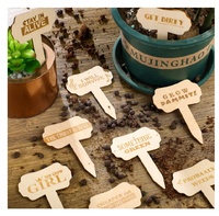 Étiquettes de jardin 24 Pcs Marqueurs de plantes amusants Étiquettes de plantes en bois pour fleurs potagères Plantes en pot de jardin