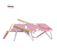 Chaise longue de plage pliable avec coussin, nouveau design, pour s'allonger sur le ventre