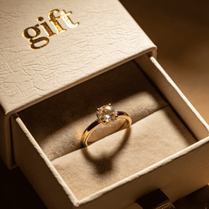 กล่องใส่เครื่องประดับกำมะหยี่หรูหราแบบกำหนดเอง กล่องใส่แหวนกระดาษรีไซเคิลรักษ์โลก สำหรับบรรจุภัณฑ์ของขวัญงานหมั้นงานแต่งงาน - Product Image 1