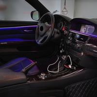Bande décorative électro-plaquée pour BMW Série 3 E90, éclairage ambiant 64 couleurs, amélioration de l'éclairage intérieur de la voiture
