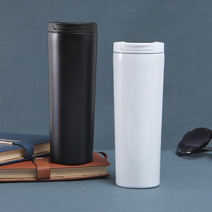 Tasse isotherme portable en acier inoxydable 304 de haute qualité 2026 avec bouton rabattable – Idéale pour le bureau et comme cadeau d'affaires - Product Image 1