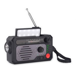 Tự Powered AM/FM WB noaa năng lượng mặt trời đài phát thanh với ánh Sáng Ngọn Đuốc Đèn bàn không dây 2000mAh Điện Hand Crank <span class=keywords><strong>Dynamo</strong></span> khẩn cấp SOS đài phát thanh - Product Image 5