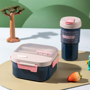 Lonchera Apta para <span class=keywords><strong>Microondas</strong></span>, con Compartimentos Individuales y Diseño Sellado, Incluye una Taza para Agua. - Product Image 2