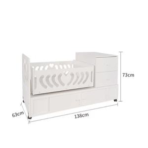 <span class=keywords><strong>Lit</strong></span> bébé et berceau multifonctionnel en bois massif JINS pour nouveau-né avec fonction <span class=keywords><strong>lit</strong></span> d'appoint pratique, mobilier de chambre - Product Image 4