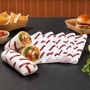 Custom Logo Greaseproof <b>Wax</b> <b>Paper</b> Food Grade Disposable Sandwich Burger Wrapping <b>Paper</b> for Restaurant Bakery - Product Image 1