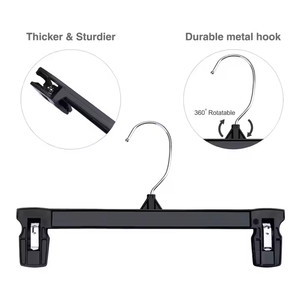 Charisma Factory Wholesale Fashion Clear Black <strong>Plastic</strong> Pants Hanger Injection Technics for Wardrobe &amp; Clothing Store <strong>Rack</strong> - Product Image 5