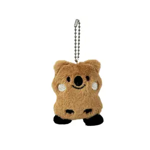 Plush Bear Beaded Ball Chain PP Cotton Filling Key Bead Chains DIY Backpack Decor Bag Ornament Promotional Gift Car Fob Keychain