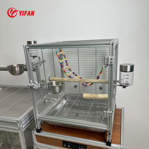 Jaula Grande de Aluminio para Loros, Diseño Duradero con Bandeja Metálica, <span class=keywords><strong>Hábitat</strong></span> para Aves como Cacatúas y Conures - Product Image 6