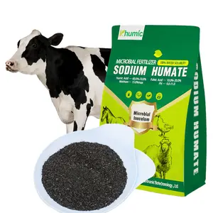 "HumicFed" Ácido húmico polvo negro aditivos para piensos 100% alimento de humato de sodio soluble en agua