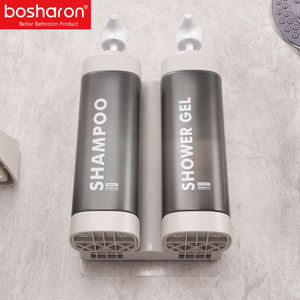 Distributeur de savon mural multi-têtes pour hôtel et club, pompe en plastique ABS pour shampoing et <span class=keywords><strong>gel</strong></span> <span class=keywords><strong>douche</strong></span>, 500 ml*2, pour usage domestique - Product Image 5
