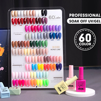 HONEY GIRL Kit de Fournitures pour Ongles 15 ml, Salon de Beauté, Art Végan, 60 Couleurs, Vernis Gel UV, Créez Votre Propre Marque, Ensemble de Vernis à Ongles Gel UV