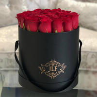 Style populaire cadeau de mariage pour fleur de luxe boîtes à chapeau rondes/Alibaba fournisseur d'or