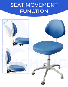 Tabouret de médecin ergonomique à faible coût, chaise rembourrée en cuir microfibre pour laboratoire médical esthétique et utilisation en clinique de beauté - Product Image 4