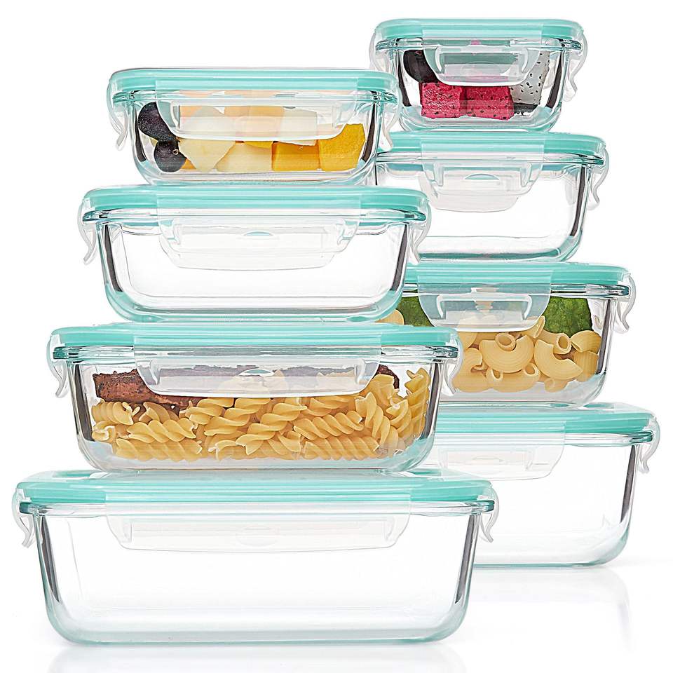 Vtopmart 8 Pack Glass Food Storage Containers