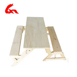 Popular Wooden Public Bench Seat Outdoor Table and Bench