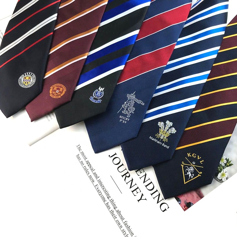 Ties Manufacturer Custom Logo Tie Mens Woven Jacquard Neck Ties Silk Mens