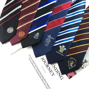Gravatas de logotipo personalizadas masculinas, gravatas tecido jacquard pescoço