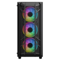 Ruix Symmetrical Mesh Panel Mid Tower ATX Gaming Case Stylist Desktop CPU Computer Cabinet Made of Durable Aluminum Alloy Stock