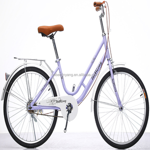 Bicicletas Urbanas de Ocio Aptas para Hombres y Mujeres con Asientos, Gran Capacidad de Carga, <span class=keywords><strong>Bicicleta</strong></span> de Acero al Carbono de 26 <span class=keywords><strong>Pulgadas</strong></span> y 1 Velocidad - Product Image 5
