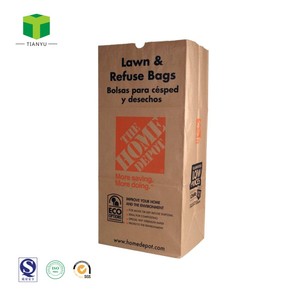 <span class=keywords><strong>Sac</strong></span> en papier Feuilles <span class=keywords><strong>Compost</strong></span> Sacs en papier kraft pour feuilles Emballage de pelouse Sacs pour mauvaises herbes 110L 30 Gallon - Product Image 4