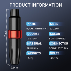 เครื่องสักไร้สาย Pro Aluminum รุ่น Lining Shading PMU กำลังแรง ทนทาน ผลิตจากอะลูมิเนียม สำหรับสักลายแบบไร้สายในสตูดิโอ - Product Image 6