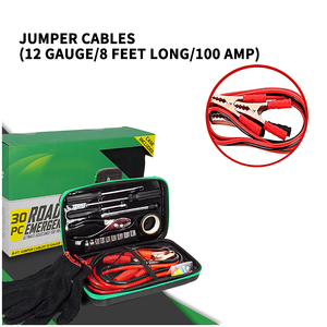 30-Piece Auto <span class=keywords><strong>Car</strong></span> khẩn cấp sửa chữa và cứu hộ công cụ thiết lập Jumper cáp với Eva Túi cho nhanh chóng sửa chữa và cứu hộ tình huống - Product Image 4