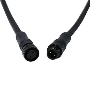 Waterproof IP68 M12 3 4 5 Pin Male Female LED draht Cable Connector