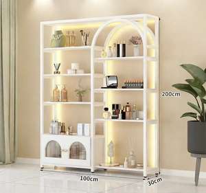 Vitrina Iluminada de Múltiples Niveles <span class=keywords><strong>EMMA</strong></span> para Salón de Belleza, Estante de Almacenamiento Comercial para Esmalte de Uñas, Gel y Cosméticos - Product Image 2