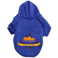 Pakaian anjing hoodie labu kelelawar Halloween lintas batas untuk anjing peliharaan, pakaian anjing French Bulldog Pug