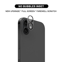 Protection d'écran en verre trempé 9H à colle intégrale de haute qualité pour objectif d'appareil photo iPhone 16 Plus