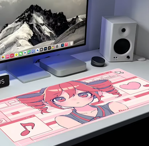 Tapis de souris de jeu <span class=keywords><strong>Te</strong></span>.to Anime au design mignon avec visage emblématique, surface lisse, durable pour PC de bureau. Personnalisé Kas-ane. - Product Image 3
