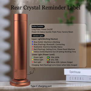 Có thể sạc lại pin hoạt động LED ánh sáng khói Máy lọc không khí Tabletop không dây khuếch tán hương thơm - Product Image 4