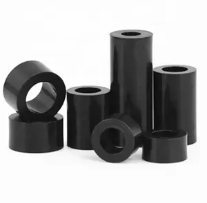 OEM/ODM工厂供应1/2 1/4 5/8白色/黑色圆柱形塑料尼龙支架无螺纹垫片管垫片