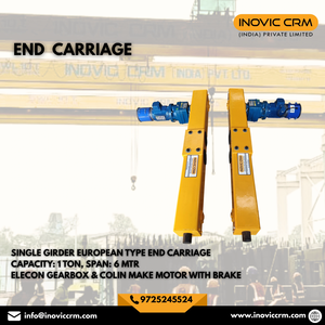 Carro final para grúa EOT fabricado en India |   Componente de Grúa Puente de Viga Simple y Doble para Usos Industriales - Product Image 2