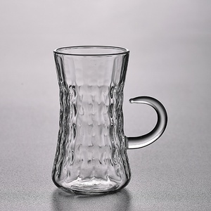 كوب شاي بعد الظهر راقي بتصميم أوروبي، كوب قهوة تركي زجاجي فاخر وعصري مع صحن، كوب شاي أسود للمنزل - Product Image 6