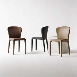 Sillas de Comedor Minimalistas Italianas, Sillas para Mesa de Comedor y Sala de Estar, Sillas Negras de Algodón de Estilo Minimalista, Sillas con Respaldo - Product Image 6