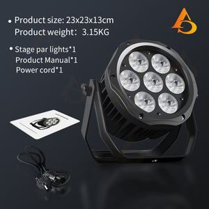Luz LED Par Impermeable IP65 RGBWA UV 6 en 1 7x18w para Exteriores, Ideal para Escenarios y Eventos - Product Image 3