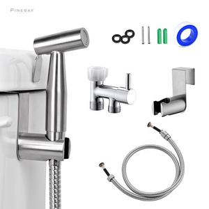 PINEBAY - Juego <span class=keywords><strong>de</strong></span> Rociador <span class=keywords><strong>de</strong></span> Bidé <span class=keywords><strong>de</strong></span> Mano <span class=keywords><strong>de</strong></span> Acero Inoxidable SUS304 para Baño, Acabado en Níquel Cepillado, 2 Modos <span class=keywords><strong>de</strong></span> Rociado, Garantía <span class=keywords><strong>de</strong></span> <span class=keywords><strong>3</strong></span> Años - Product Image 3