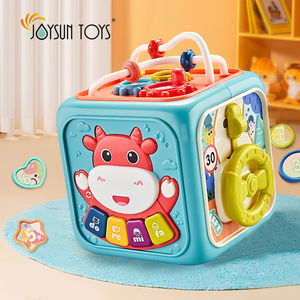 Montessori multi-fonction musique et lumière triez et <span class=keywords><strong>d</strong></span>écouvrez le <span class=keywords><strong>Cube</strong></span> <span class=keywords><strong>d</strong></span>'<span class=keywords><strong>activité</strong></span> jouets pour bébé de <span class=keywords><strong>6</strong></span> à 18 <span class=keywords><strong>mois</strong></span> - Product Image 3