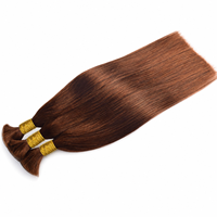 Cheveux humains bruts en vrac pour tressage, cheveux raides doublement étirés pour extensions de tresses afro crépues