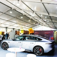 Tente d'exposition pour véhicules à énergie nouvelle, grande portée, à structure transparente, pour salon automobile, marque automobile, exposition extérieure, foire