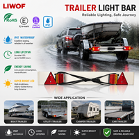 Luces Traseras LED ABS Impermeables IP67 con Certificación EMark, Luz Trasera de Remolque de Alta Intensidad de 12V con Reflector Triangular y Cable de 7.5cm
